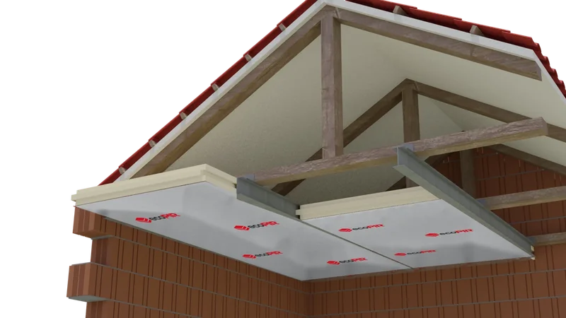 ecoPIR agricultural building insulation construction detail.